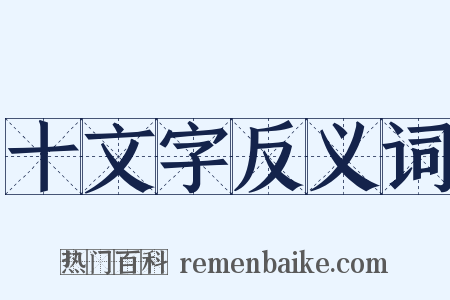 十文字反义词是什么意思的图片